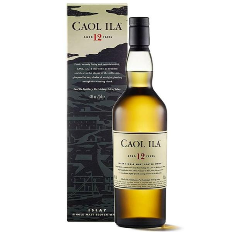 Caol Ila 12 éves skót whiskey díszdobozban 43% 0,7L